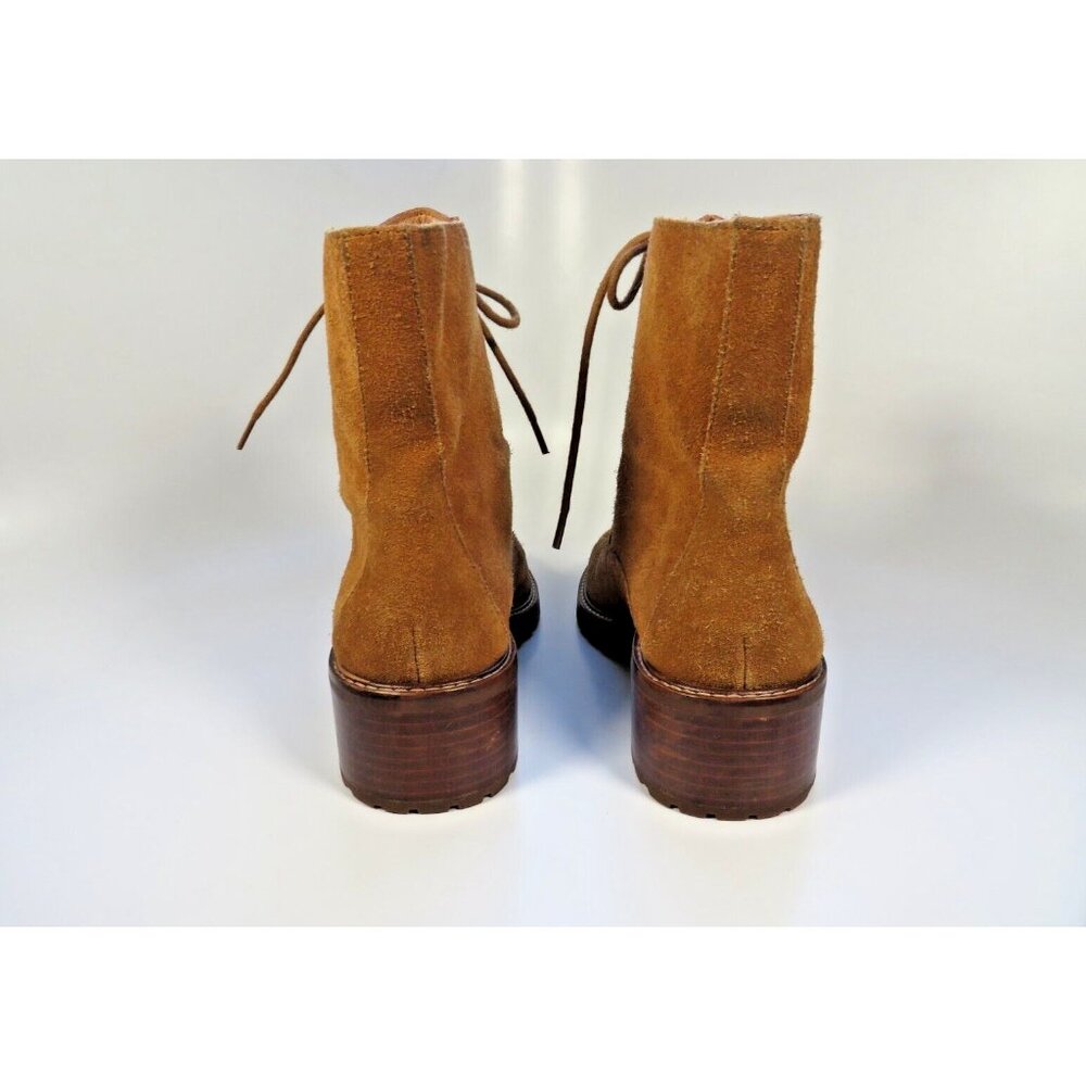 Madewell Tan Suede Lace-Up Combat Boots - Picture 5 of 14